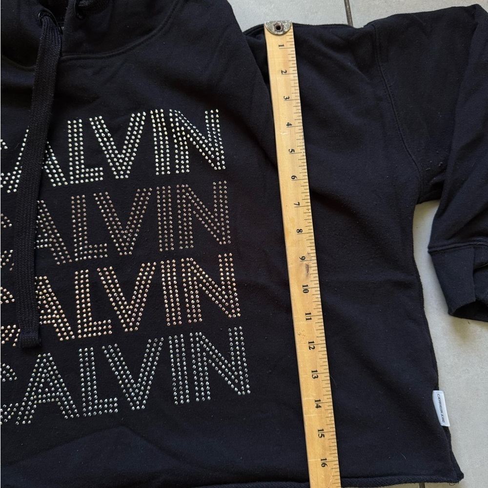 🔥 4 for $20 DEAL 🔥 Calvin Klein Crop Top Hoodie size L - Picture 5 of 7